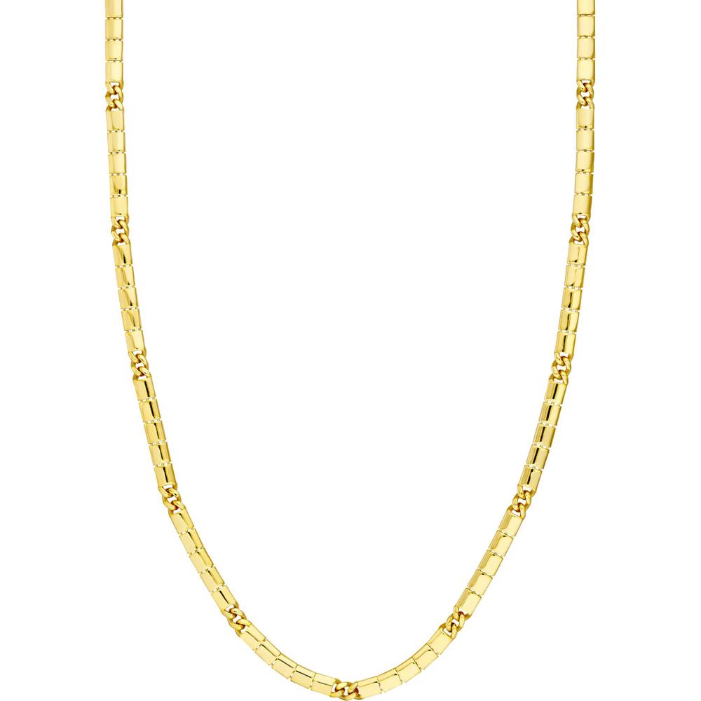 Olas d'Oro - 14K Yellow Gold 22" Hollow Round Box Lock Chain Necklace - 27.18g
