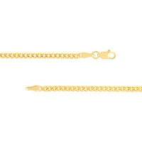 Olas d'Oro - 14K Yellow Gold 22" 2.7mm Curb Chain Necklace with Lobster Lock - 12.15 Grams Weight