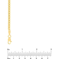 Olas d'Oro - 14K Yellow Gold 22" 2.7mm Curb Chain Necklace with Lobster Lock - 12.15 Grams Weight