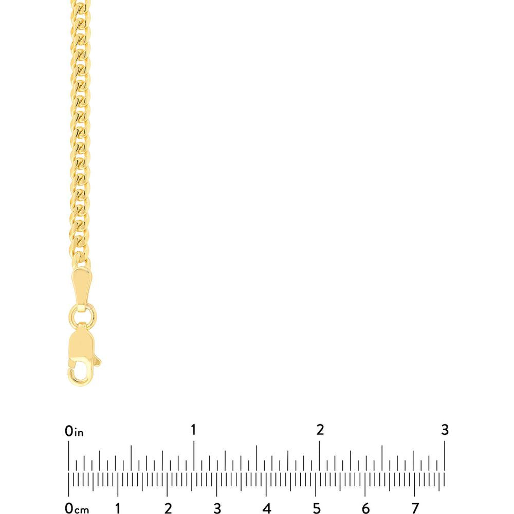 Olas d'Oro - 14K Yellow Gold 22" 2.7mm Curb Chain Necklace with Lobster Lock - 12.15 Grams Weight