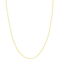 Olas d'Oro - 14K Yellow Gold 22" Adjustable Necklace with Diamond-Cut 0.95mm Chain and Lobster Clasp