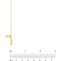 Olas d'Oro - 14K Yellow Gold 22" Adjustable Necklace with Diamond-Cut 0.95mm Chain and Lobster Clasp