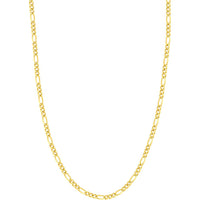 Olas d'Oro - 14K Yellow Gold 22" Figaro Chain Necklace with Lobster Lock - 12.93 Grams