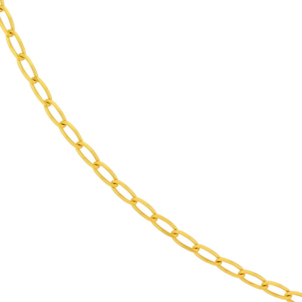 Olas d'Oro - 14K Yellow Gold 22" Long Link Curb Chain Necklace - 4.79 Grams