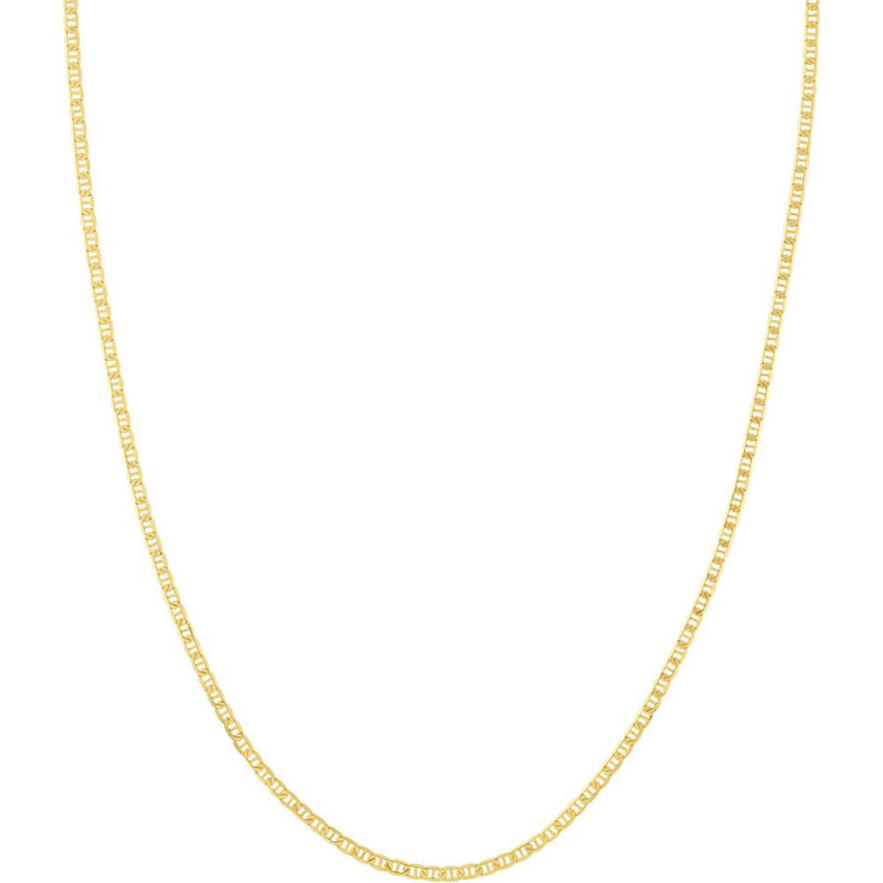 Olas d'Oro - 14K Yellow Gold 22" Mariner Chain with Lobster Clasp - 5.25 Grams Weight