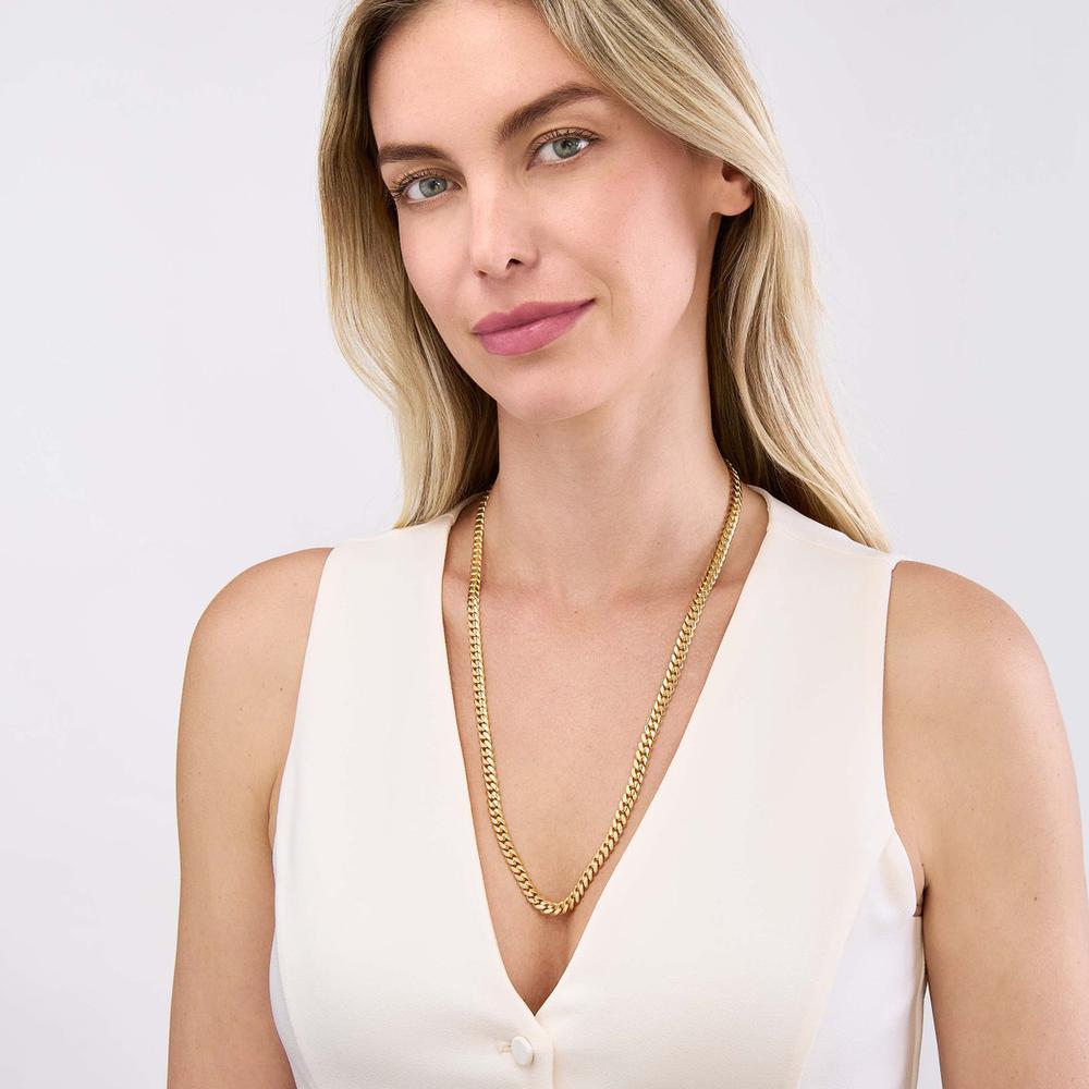 Olas d'Oro - 14K Yellow Gold 22" T-Miami Cuban Chain Necklace - 57.14 Grams