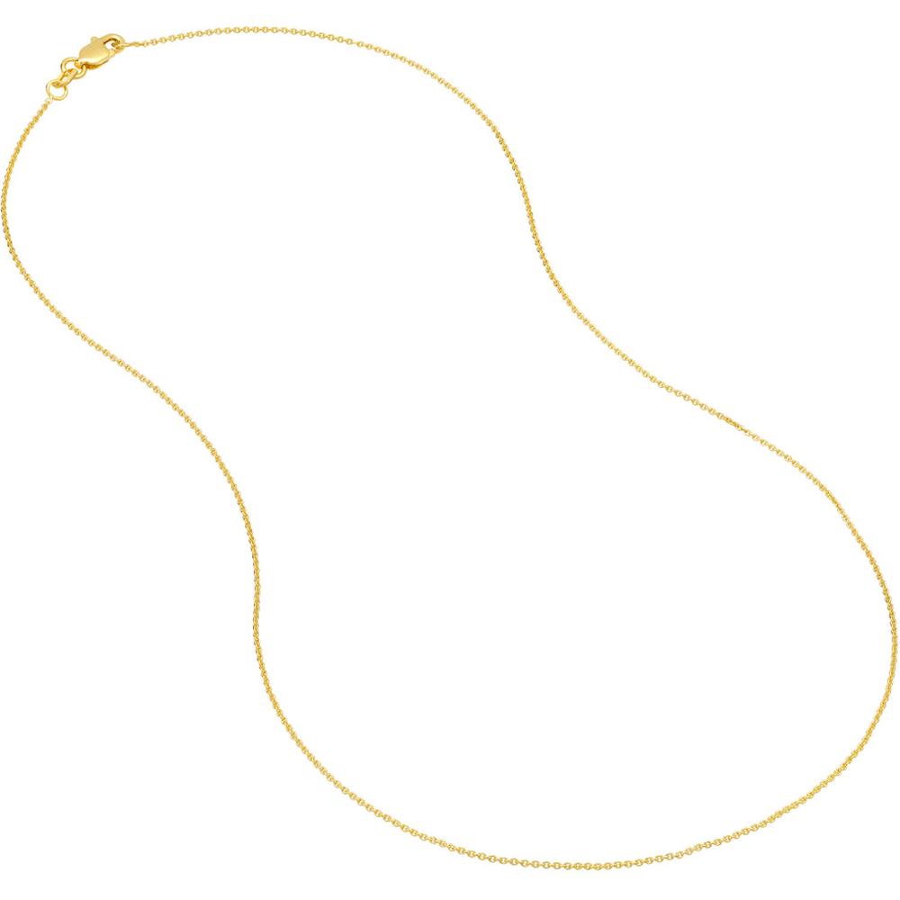 Olas d'Oro - 14K Yellow Gold 24" Cable Chain Necklace with Lobster Lock - 1.89 Grams