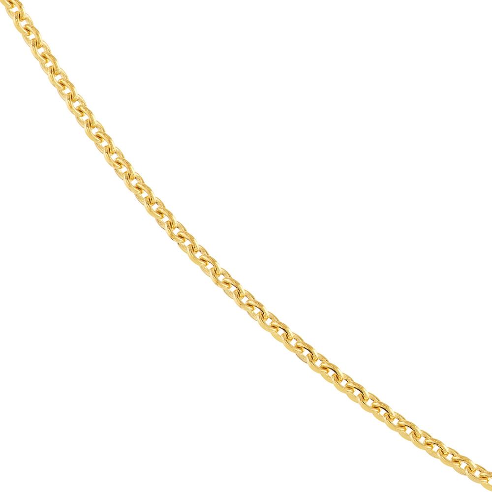 Olas d'Oro - 14K Yellow Gold 24" Cable Chain Necklace with Spring Ring Clasp 0.9mm Width