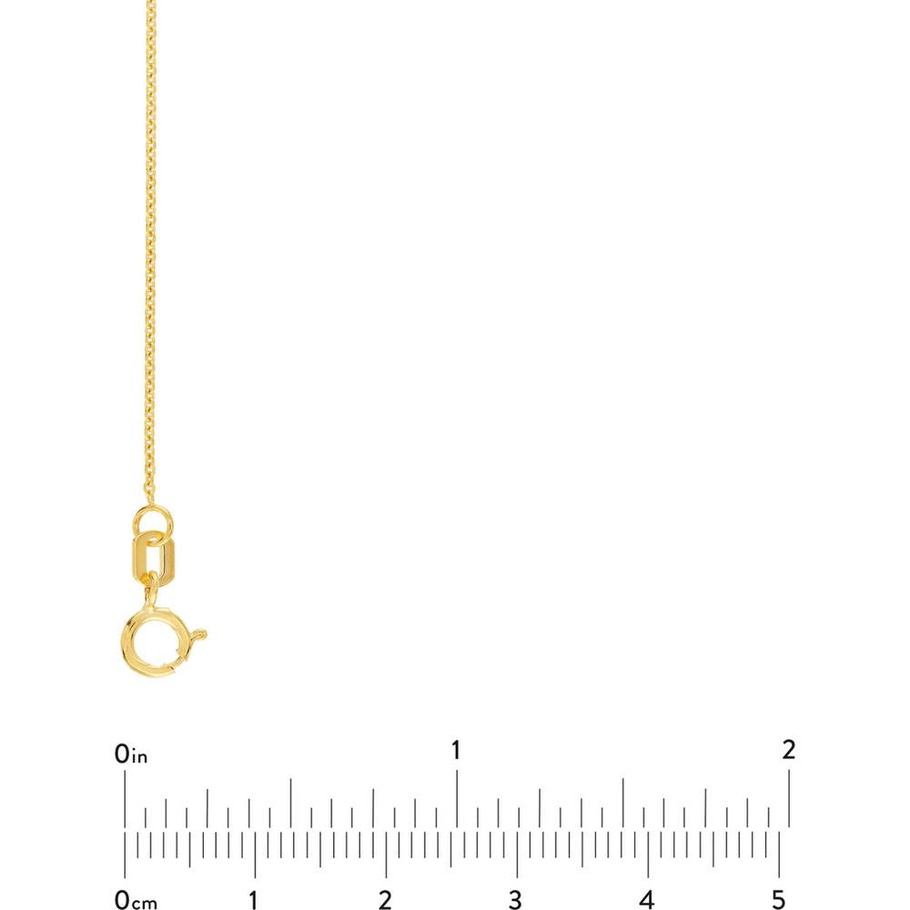 Olas d'Oro - 14K Yellow Gold 24" Cable Chain Necklace with Spring Ring Clasp 0.9mm Width