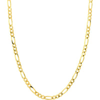Olas d'Oro - 14K Yellow Gold 24'' Concave Figaro Necklace - 31.91g