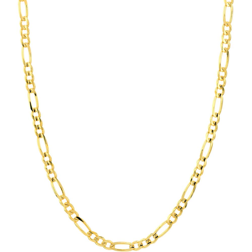 Olas d'Oro - 14K Yellow Gold 24'' Concave Figaro Necklace - 31.91g