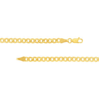 Olas d'Oro - 14K Yellow Gold 24'' Curb Chain Necklace with Lobster Lock  12.74g