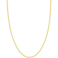 Olas d'Oro - 14K Yellow Gold 24" Designer Rolo Chain Necklace with Lobster Lock