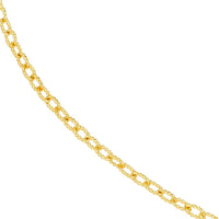 Olas d'Oro - 14K Yellow Gold 24" Designer Rolo Chain Necklace with Lobster Lock