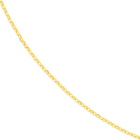 Olas d'Oro - 14K Yellow Gold 24" Diamond-Cut Cable Chain Necklace 0.8mm Width