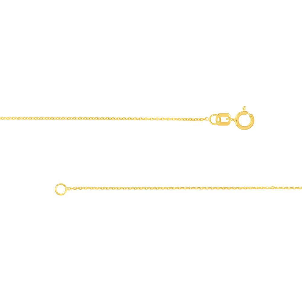 Olas d'Oro - 14K Yellow Gold 24" Diamond-Cut Cable Chain Necklace 0.8mm Width