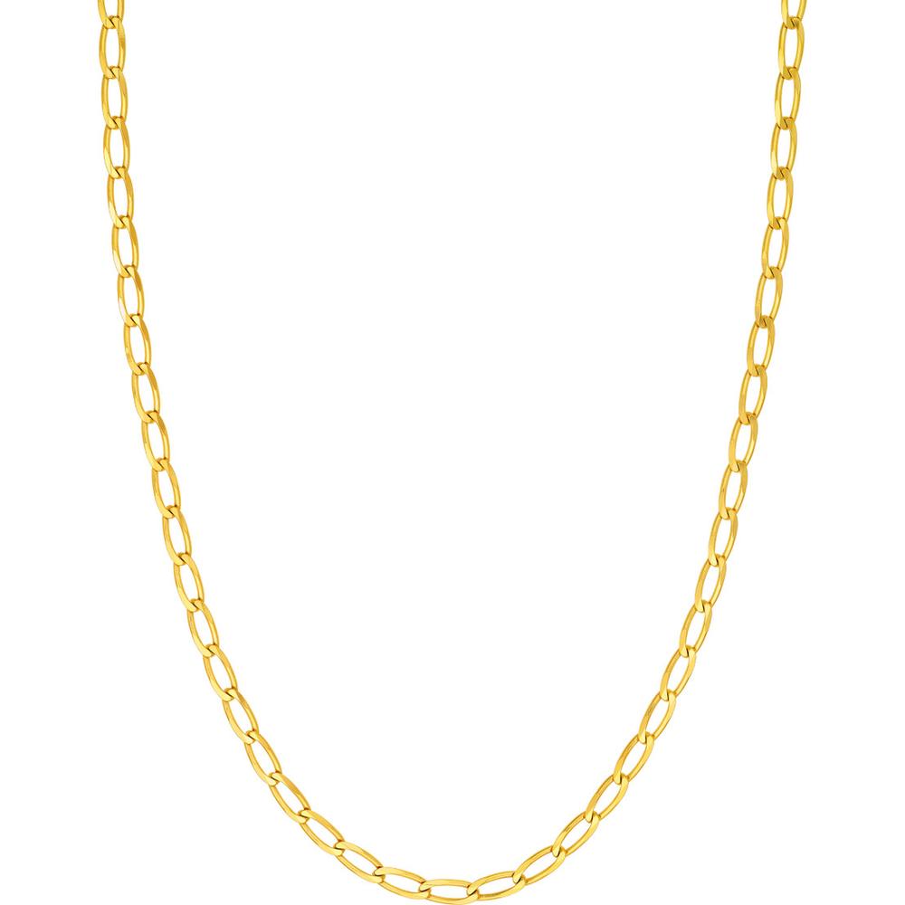 Olas d'Oro - 14K Yellow Gold 24'' Diamond-Cut Long Link Curb Necklace - 18.68g