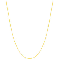 Olas d'Oro - 14K Yellow Gold 24" Fine Box Chain Necklace with Spring Ring Clasp 0.55mm Width
