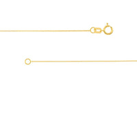 Olas d'Oro - 14K Yellow Gold 24" Fine Box Chain Necklace with Spring Ring Clasp 0.55mm Width