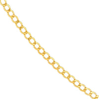 Olas d'Oro - 14K Yellow Gold 24" Hollow Curb Chain - 2.25mm Width, 1.9 Grams