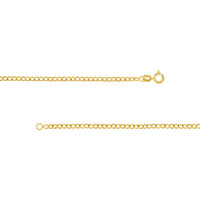 Olas d'Oro - 14K Yellow Gold 24" Hollow Curb Chain - 2.25mm Width, 1.9 Grams