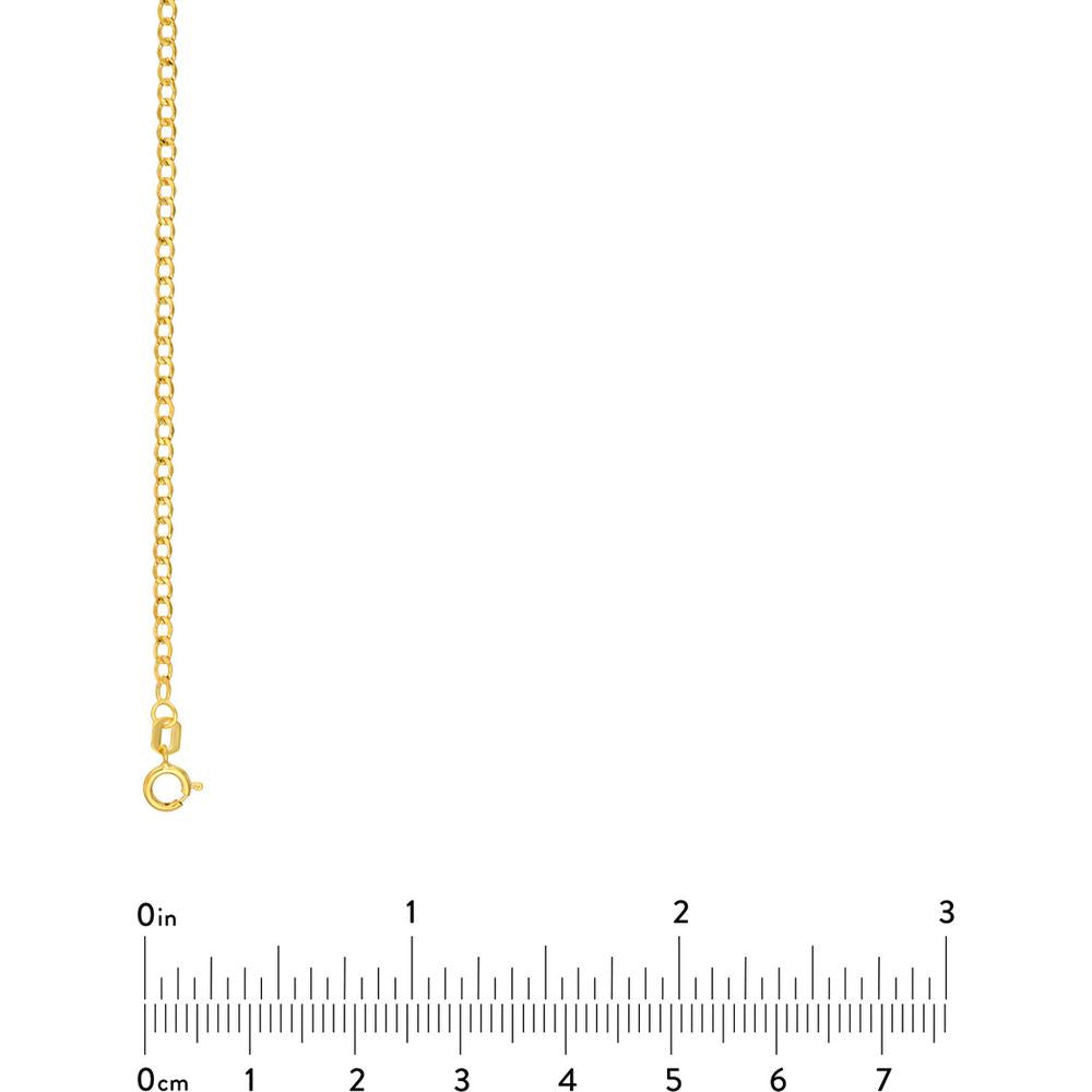 Olas d'Oro - 14K Yellow Gold 24" Hollow Curb Chain - 2.25mm Width, 1.9 Grams