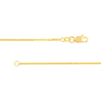 Olas d'Oro - 14K Yellow Gold 24" 1.25mm Diamond-Cut Square Wheat Chain Necklace with Lobster Lock