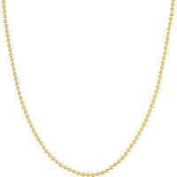 Olas d'Oro - 14K Yellow Gold 24" 2.5mm Bead Chain Necklace with Lobster Lock