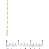 Olas d'Oro - 14K Yellow Gold 24" 2.5mm Bead Chain Necklace with Lobster Lock