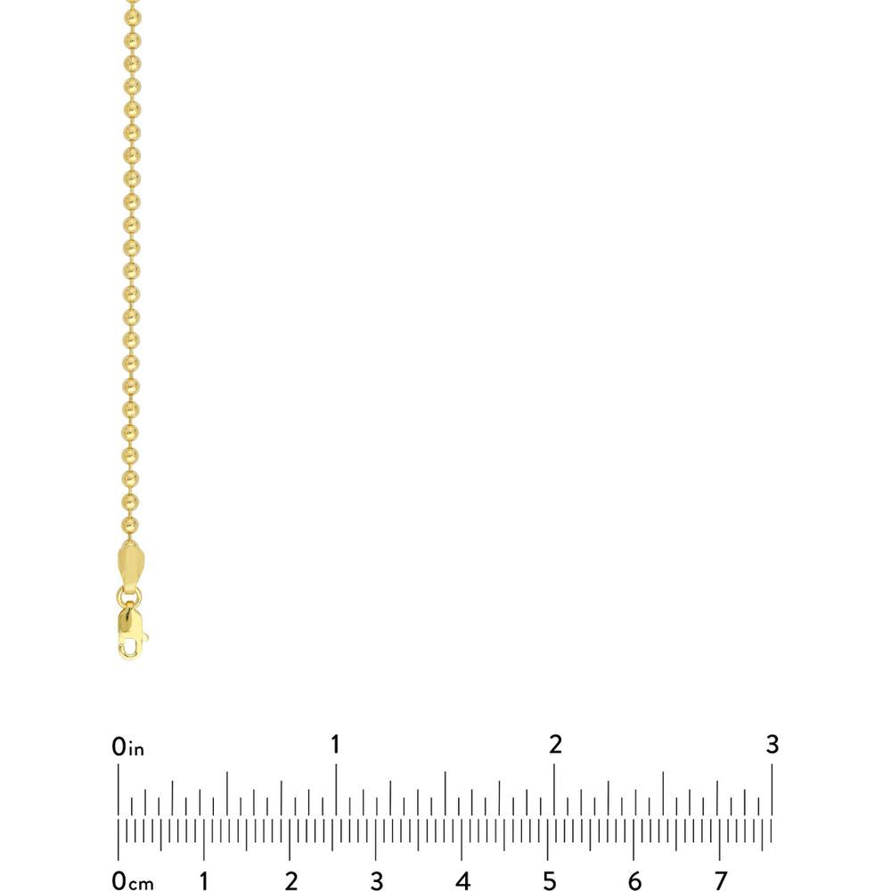 Olas d'Oro - 14K Yellow Gold 24" 2.5mm Bead Chain Necklace with Lobster Lock