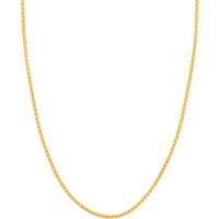 Olas d'Oro - 14K Yellow Gold 24" 2.65mm Round Wheat Chain Necklace 14.95 grams