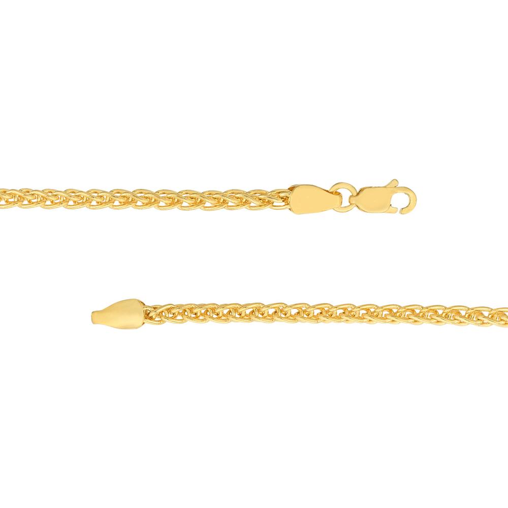 Olas d'Oro - 14K Yellow Gold 24" 2.65mm Round Wheat Chain Necklace 14.95 grams