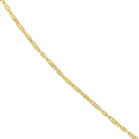 Olas d'Oro - 14K Yellow Gold 24" Diamond-Cut Tube Bead Necklace with Lobster Lock - 3.19 Grams