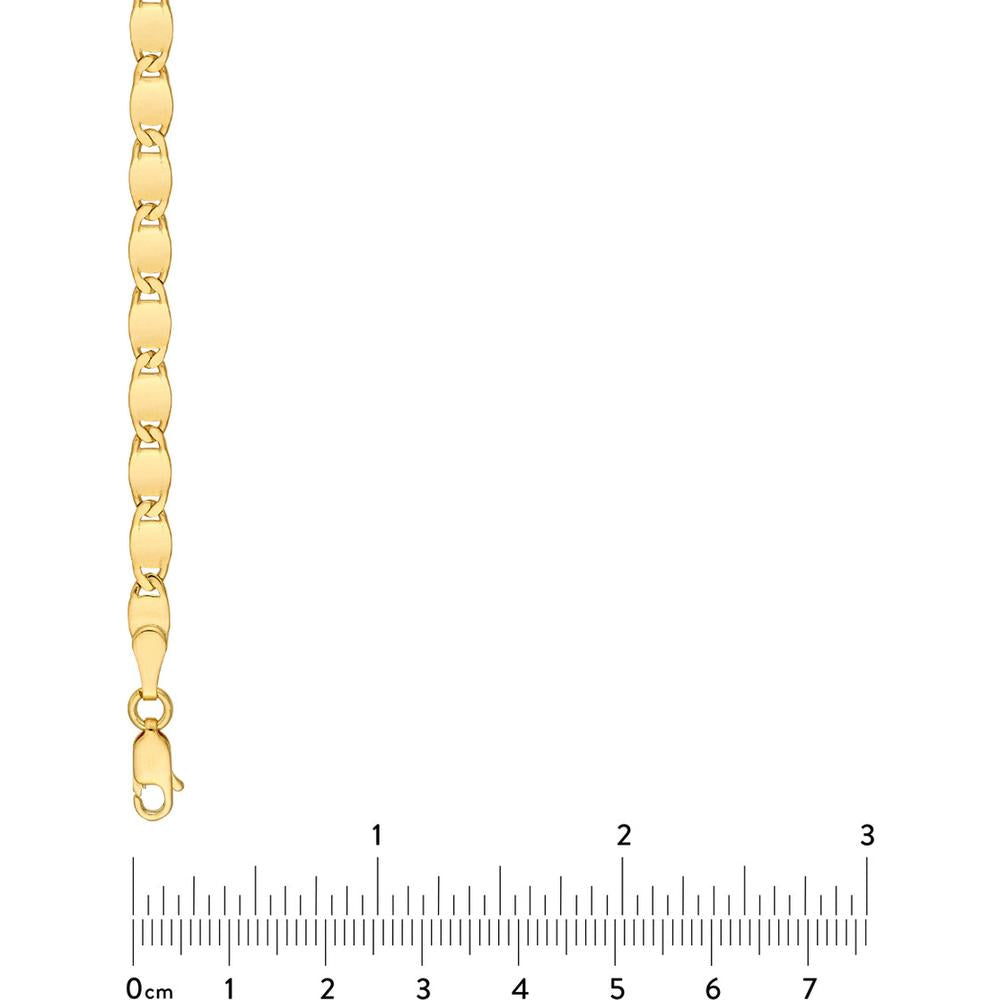 Olas d'Oro - 14K Yellow Gold 24-inch Diamond-Cut Valentino Chain Necklace - 4.20mm Width, 13.1 grams