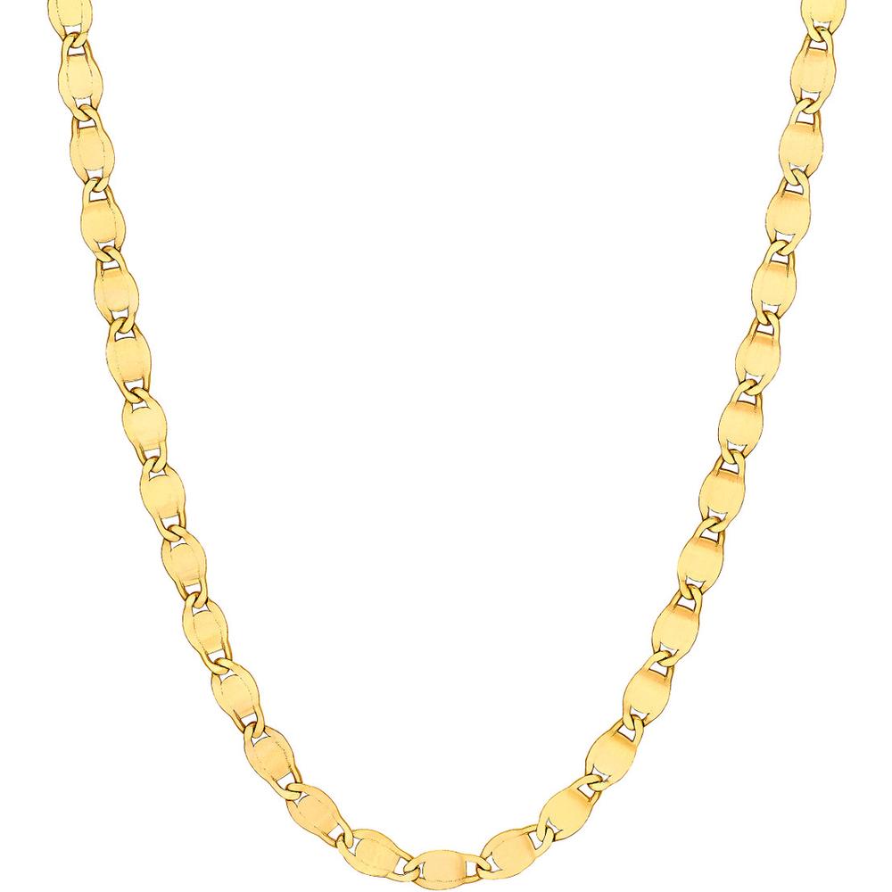 Olas d'Oro - 14K Yellow Gold 24 Inch Diamond-Cut Valentino Chain Necklace