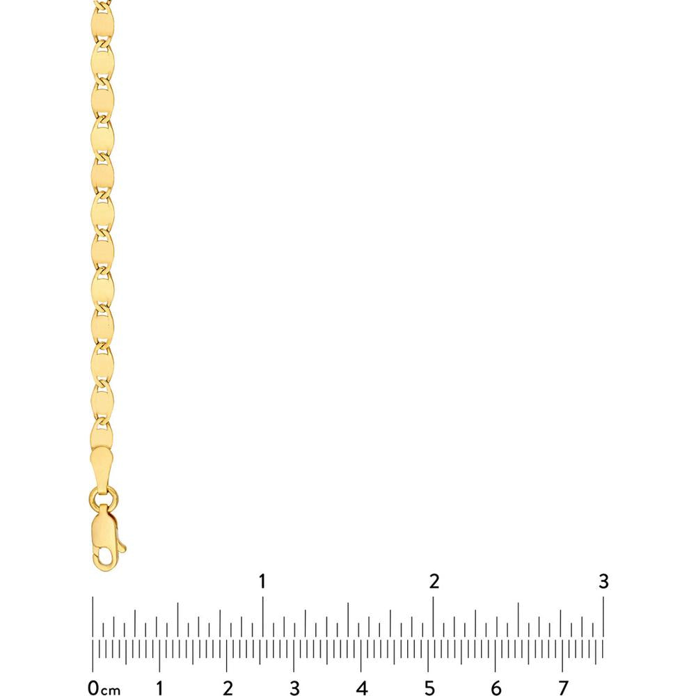 Olas d'Oro - 14K Yellow Gold 24 Inch Diamond-Cut Valentino Chain Necklace