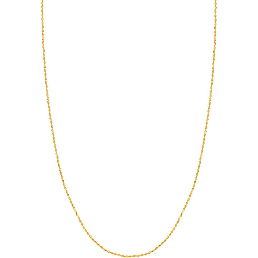Olas d'Oro - 14K Yellow Gold 24 Inch Dorica Chain with Lobster Clasp - 1.67 Grams Average Weight