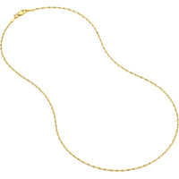 Olas d'Oro - 14K Yellow Gold 24 Inch Dorica Chain with Lobster Clasp - 1.67 Grams Average Weight