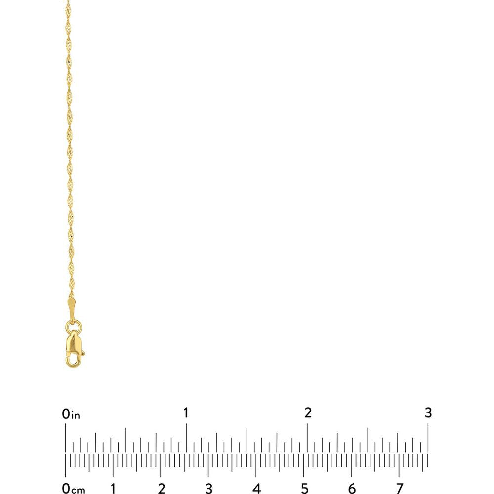 Olas d'Oro - 14K Yellow Gold 24 Inch Dorica Chain with Lobster Clasp - 1.67 Grams Average Weight