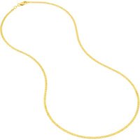 Olas d'Oro - 14K Yellow Gold 24" Mariner Chain - 1.85mm Oval Link Design