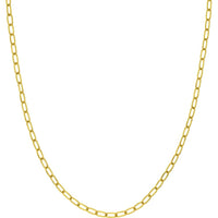 Olas d'Oro - 14K Yellow Gold 24" Paper Clip Chain Necklace with Lobster Clasp