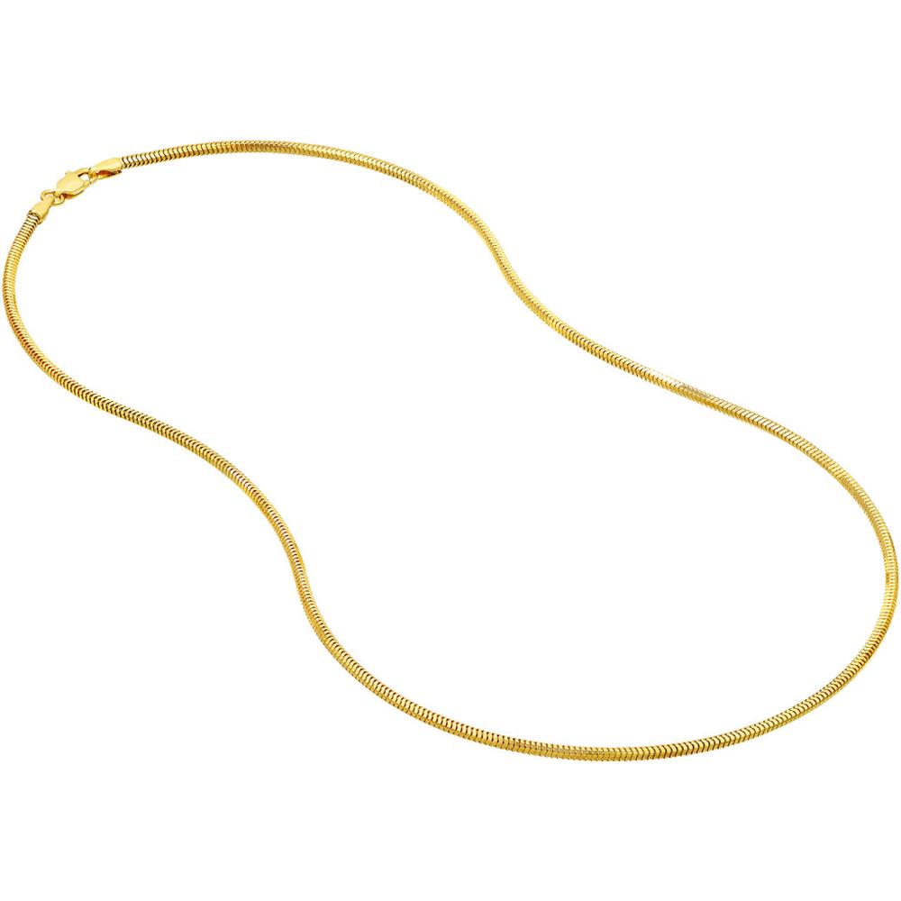 Olas d'Oro - 14K Yellow Gold 24" Snake Chain Necklace with Lobster Clasp 9.81 Grams Average Weight