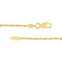 Olas d'Oro - 14K Yellow Gold 24" Sparkle Chain Necklace - 1.45mm Width, 3.62 Grams Weight