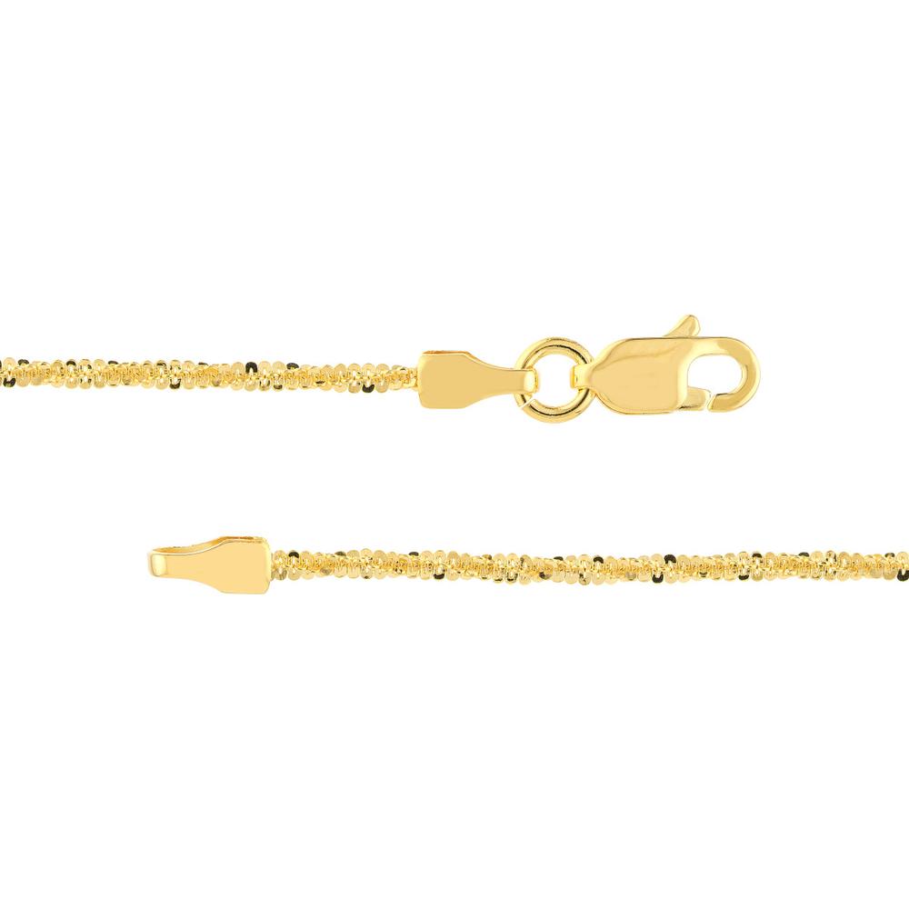 Olas d'Oro - 14K Yellow Gold 24" Sparkle Chain Necklace - 1.45mm Width, 3.62 Grams Weight
