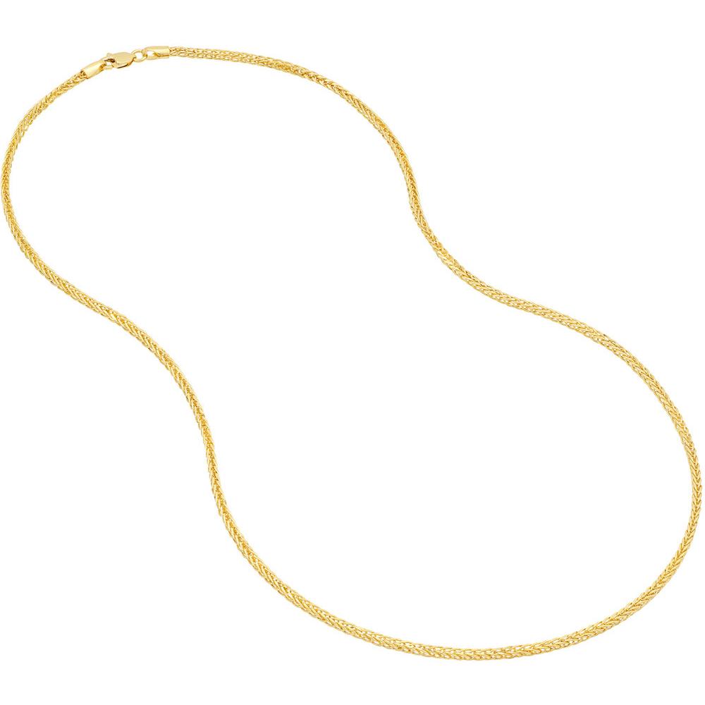 Olas d'Oro - 14K Yellow Gold 24" Wheat Chain Necklace with Lobster Clasp - 3.97 Grams