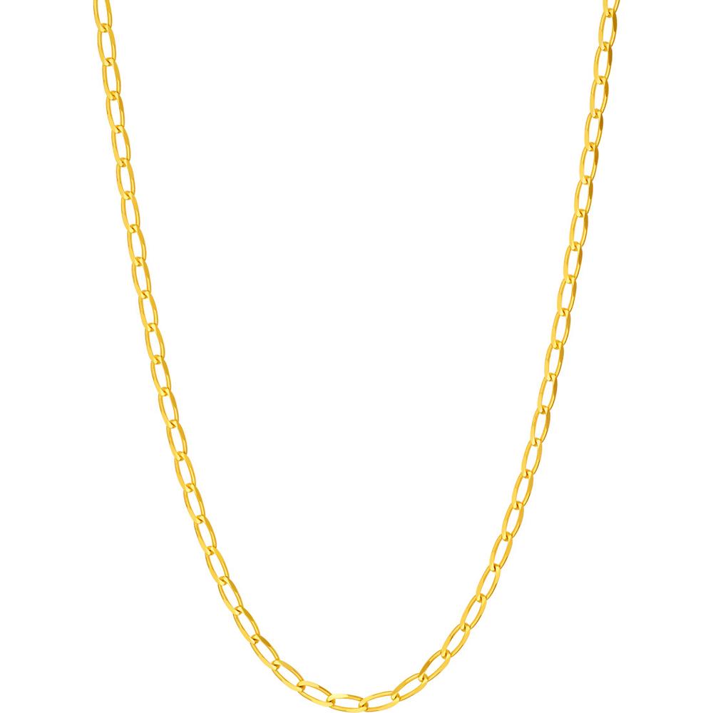 Olas d'Oro - 14K Yellow Gold 24" Long Link Curb Chain Necklace - 5.19 Grams
