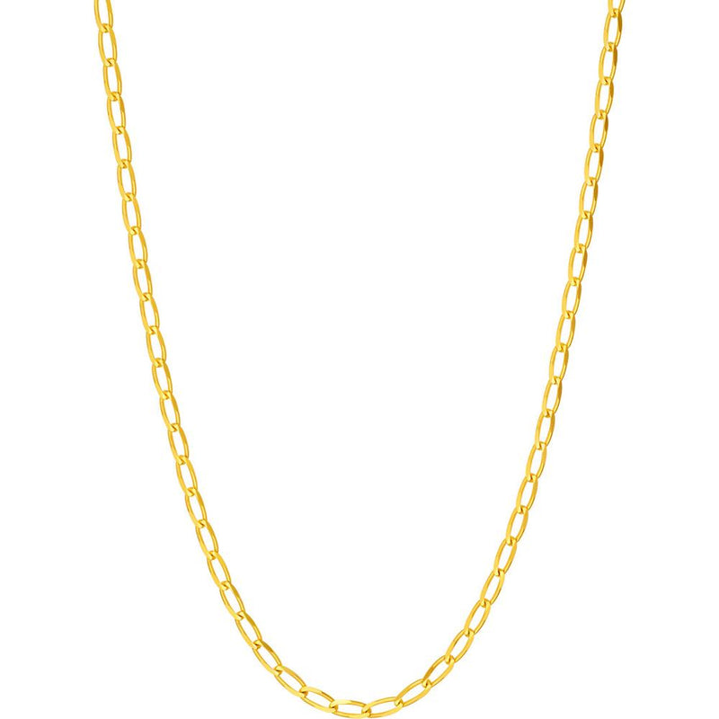 Olas d'Oro - 14K Yellow Gold 24" Long Link Curb Chain Necklace - 5.19 Grams