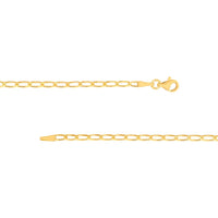 Olas d'Oro - 14K Yellow Gold 24" Long Link Curb Chain Necklace - 5.19 Grams