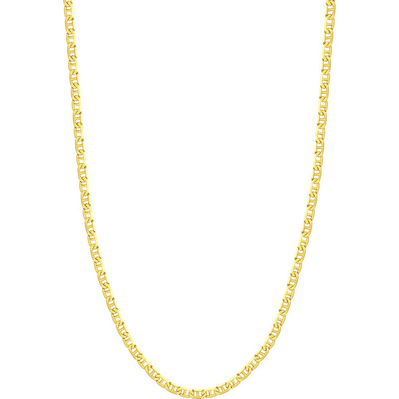 Olas d'Oro - 14K Yellow Gold 24'' Mariner Chain with Lobster Lock - 21.06g Average Weight