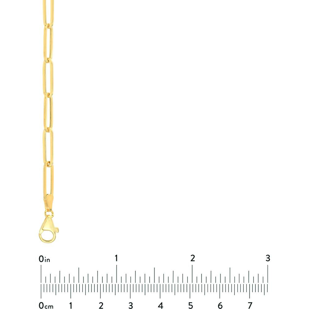 Olas d'Oro - 14K Yellow Gold 24" Paper Clip Chain Necklace - 5.10mm
